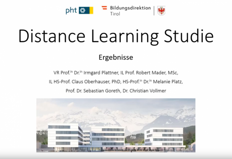 Screenshot Distance Learning Studie