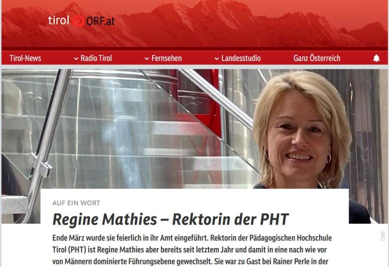 Rektorin Regine Mathies bei Rainer Perle im Gespräch