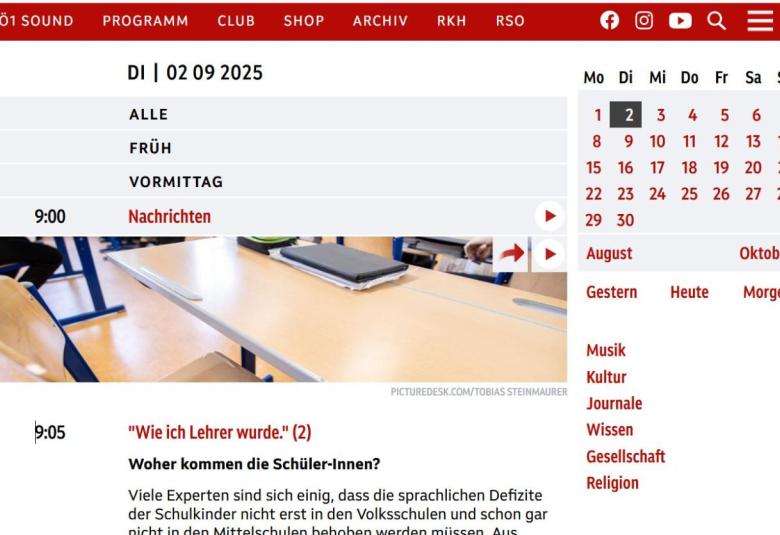 Bernhard Koch im Ö1-Interview.