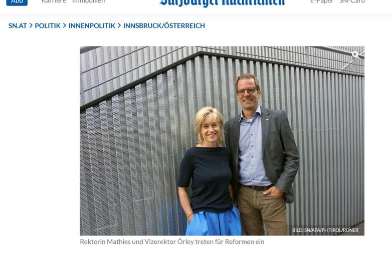 Rektorin Regine Mathies und Vizerektor Gregor Örley gaben im APA-Interview Auskunft über aktuelle bildungspolitische Fragen.