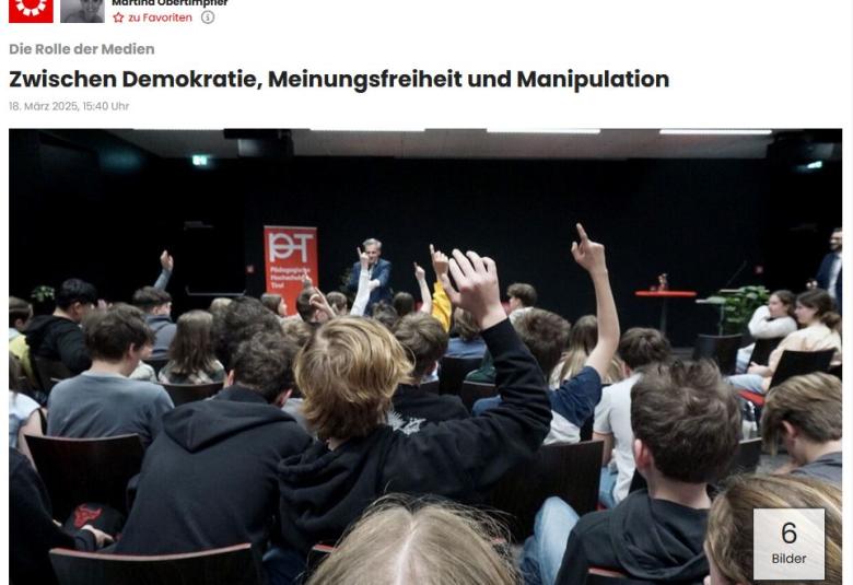 Die Bezirksblätter berichten online über den Schwerpunkttag "Doing Democracy".