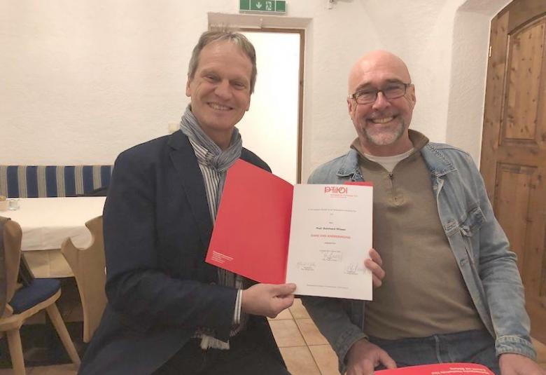 Rektor Thomas Schöpf und Reinhard Wieser