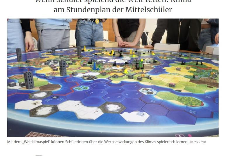 Die TT und Radio U1 berichten über das Weltklimaspiel.