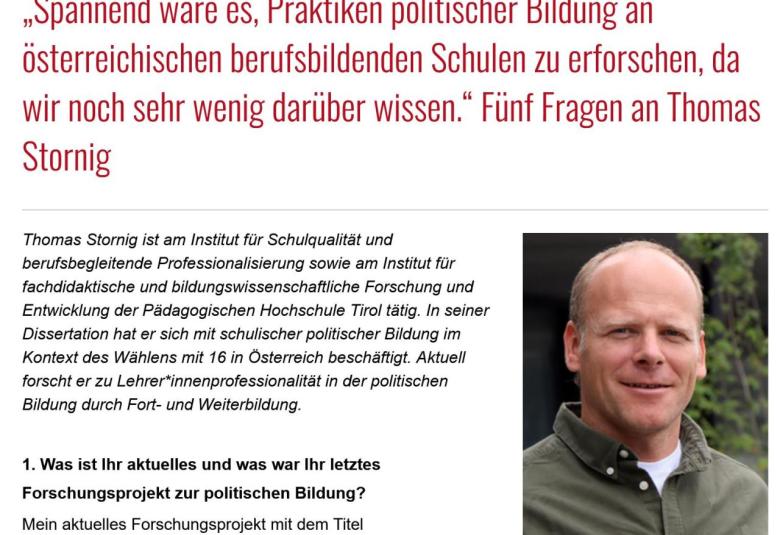 Thomas Stornig wurde interviewt