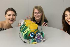 eine als Krokodil designte Wurfmaschine