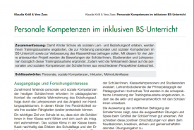 Personale Kompetenzen im inklusiven BS-Unterricht
