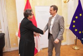 Im feierlichen Rahmen erhielt Vizerektor Gregor Örley Mitte Jänner sein Bestellungsdekret durch Bundesminister Martin Polaschek.