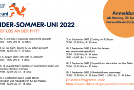 Programm Kinder-Sommer-Uni 2022