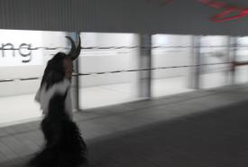 Krampus vor den PHT-Gebäude