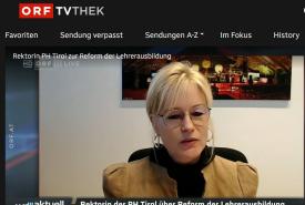 Rektorin Regine Mathies zur Reform der Lehramtsausbildung im ORF III Interview.