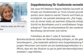 Rektorin Regine Mathies im ORF Tirol Interview