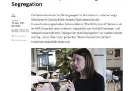 Cordula Heckmann im APA-Interview über aktuelle bildungspolitische Themen und die Rolle von Qualitätsmanagement für die Transformation von Schule.