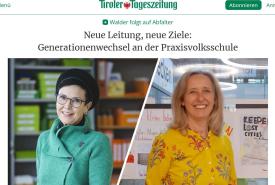 Wechsel in der Direktion der Praxisvolksschule der PH Tirol.