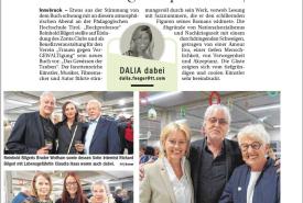 Reinhold Bilgeri nach seiner Lesung mit Musik im Gespräch mit Freunden und Fans..