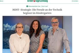 Barbara Benoist-Kosler und Walter Vigl im TV-Studio der Tiroler Tageszeitung.