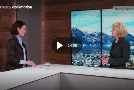 Rektorin Regine Mathies im Studio-Setting von Tirol-live der Tiroler Tageszeitung