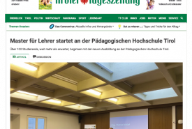 Rektor Thomas Schöpf (rechts, stehend) begrüßte gestern die neuen Studenten der Pädagogischen Hochschule Tirol.