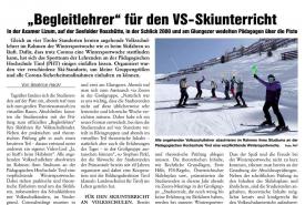Die Oberländer Rundschau berichtet über unsere Wintersportausbildung für Studierende der Primarstufe